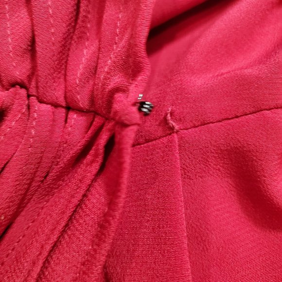 Vintage 1970's Albert Nipon Pleated Wrap Dress - Burgundy/Maroon/Long Sleeves - Picture 12 of 12